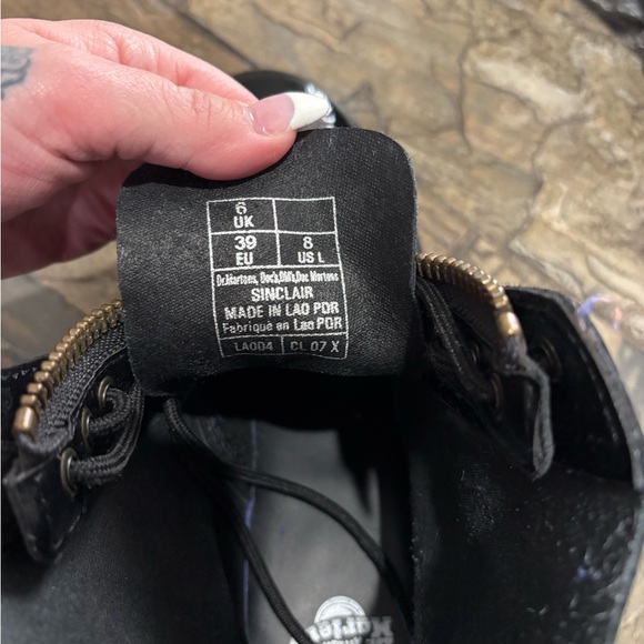 Sinclair Distressed Patent Leather Platform Boots - Dr Marten Size 8 - Picture 7 of 7